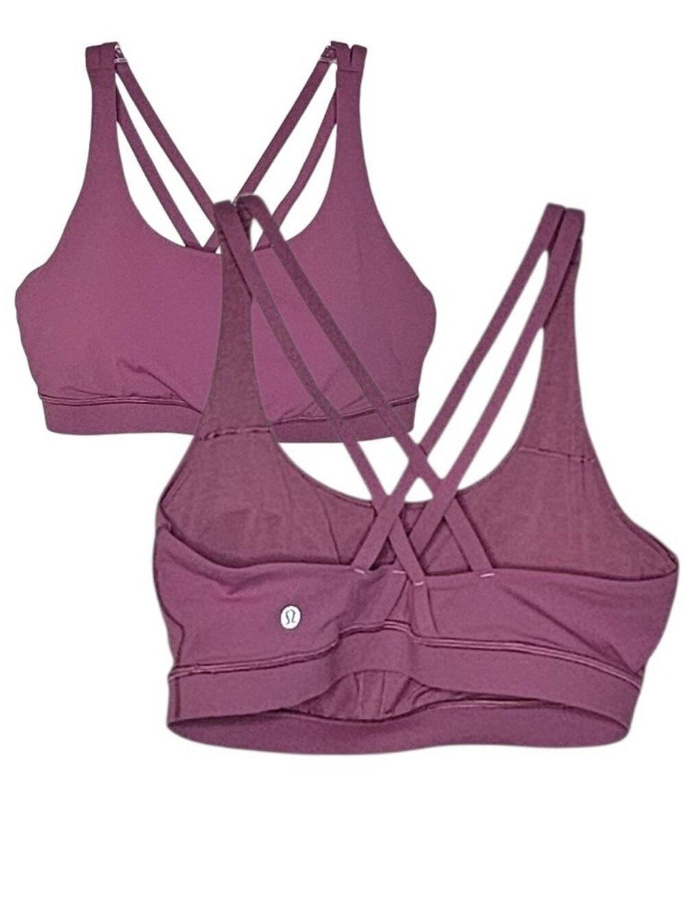 Lululemon Energy Bra Mauve Burgundy Yoga Multi Sports Bra Medium size 10